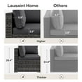 thumbnail image 3 of LAUSAINT HOME 7 Pieces Outdoor Furniture Set, Patio Sectional Conversation Set with 6 Chairs and 1 Coffee Table, Gray Cushions, 3 of 10