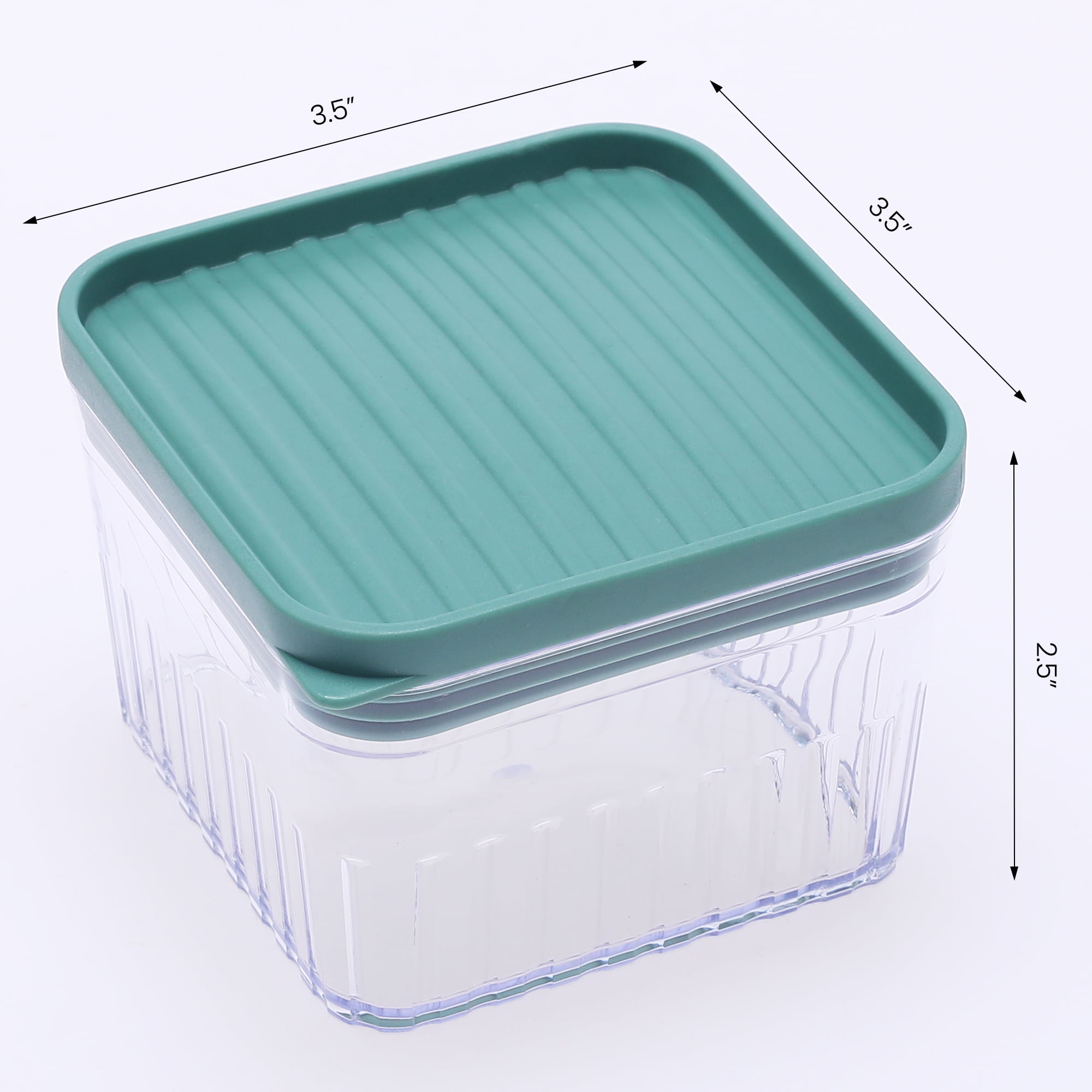 Unique Bargains 5 Pcs Airtight Food Storage Containers for Pantry Organization 10 oz Light Green