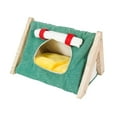 thumbnail image 4 of Cama para conejillos de indias, nido para hámster, plataforma de actividades cálida, escondite para conejillos de indias verde, 4 of 8