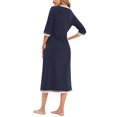 thumbnail image 6 of Long Sleeves Dresses, Women's Long Sleeved Casual Cotton Mid Length Nightgown Home Wear, 6 of 6
