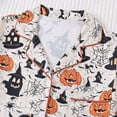 thumbnail image 6 of Yuncity Womens Halloween Pajamas Printed Collar Short Sleeve Pajama Short Pants Leisure Cute Pajama Sets Grey Xl, 6 of 9