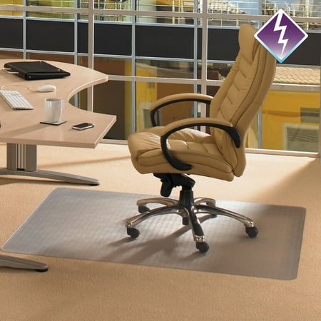 Floortex Computex Advantagemat 36 x 48 Chair Mat for Standard Pile Carpet, Rectangular with Lip