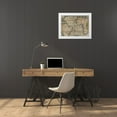 thumbnail image 3 of Vision Studio 32x25 White Modern Wood Framed Museum Art Print Titled - Antique World Map Grid V, 3 of 4