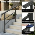 thumbnail image 6 of EastVita Hand Rails for Outdoor Steps, 3 Step/4 Step Porch Railing Wrought Iron Railing, Side Mount Hand Rails for Seniors, 6 of 7