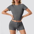 thumbnail image 4 of Short Sets Women 2 Piece Outfits Top & Loose Fit Shorts Summer Clothes Outfit for Women, 4 of 5