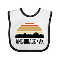 Inktastic Anchorage Alaska Skyline Boys or Girls Baby Bib