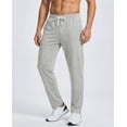 thumbnail image 2 of Real Essentials 3 Pack: Men's French Terry Open Bottom Sweatpants - Casual Lounge Comfort Gym with Pockets, 2 of 6