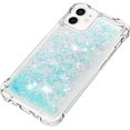 thumbnail image 6 of Compatible with iPhone 12 Case Glitter Liquid Cute Clear Phone Case Floating Quicksand Shockproof Protective Bumper Silicone Soft TPU Case for iPhone 12/12 Pro 6.1 Inch Star Blue YB, 6 of 12