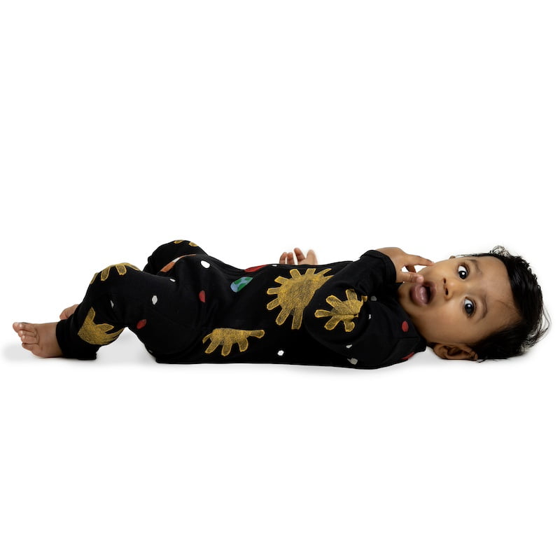 M+A by Monica + Andy Organic Cotton Gender Neutral Long Sleeve Baby One-Piece Pajama, Sizes Newborn - 24 Months