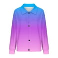 thumbnail image 5 of Mceream Women's Ribbed Knit Shacket Button Down Gradient Jackets Long Sleeve Sweater Shirts Fall Winter Trendy Cardigans Plus Size Winter Warm Outwear Chaqueta De Invierno Para Mujer Hot Pink XXL, 5 of 5
