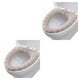 thumbnail image 4 of Bewildely 1 unidad de calentador y grueso para baño, cubierta de asiento de inodoro de tela lavable y estirable, almohadillas para Closestool, beige 2piezas Bewildely CBP054619, 4 of 6