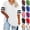 Black, variant on Women's V Neck T Shirts Short Sleeve Summer Casual Tops Raglan Baseball Tee Shirts
