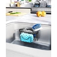 thumbnail image 7 of Sherry Multifunctional Sponge Holder with Unique M-Shaped, 2 Installation Methods Kitchen Sink Organizer, Rustproof Stainless Steel Sink Caddy for Sponge, Brush, Sink Stopper and Scraper -Black, 7 of 7