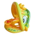 thumbnail image 1 of S SERENABLE Funny Pool Float Cute Inflatable Swimming Ring for Lake Summer Swimming Pool Yellow with Canopy, 1 of 9