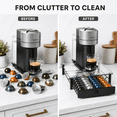 thumbnail image 3 of Eastsign Glass Coffee Pod Drawer for Nespresso Vertuo, 40-Capsule, Black, 3 of 8