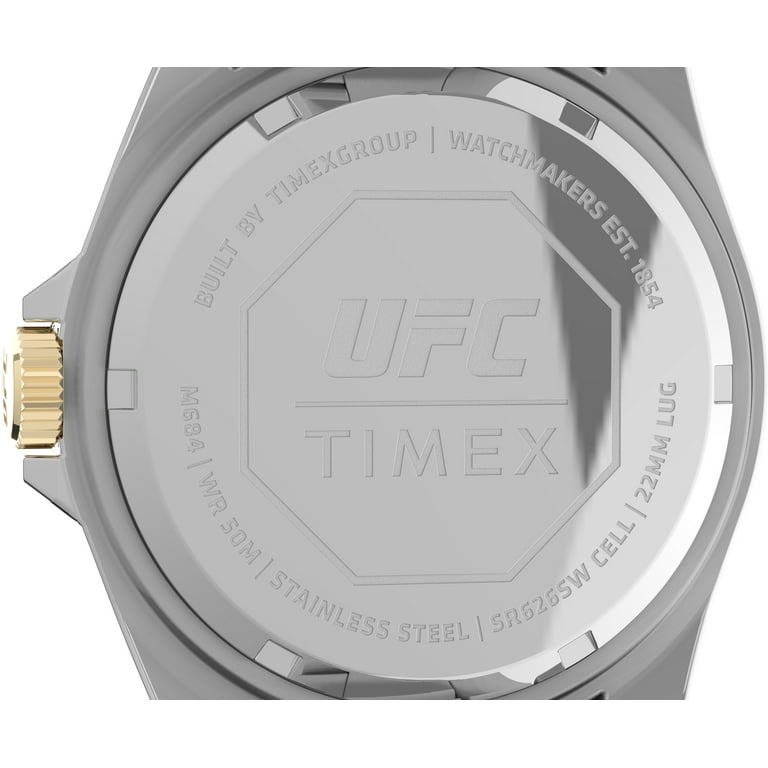 Timex UFC Men's Debut 42mm Watch - Two-Tone Strap Black Dial