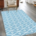 thumbnail image 3 of Minimalist Art Area Rug 3x5 Washable Rug Non Slip Boho Abstract Floral Lattice Light Blue Large Area Rug Indoor Floor Carpet for Entryway Bedroom Kitchen Living Room Home Office Dining Room Nursery, 3 of 9