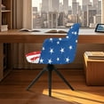 thumbnail image 3 of Xoenoiee Retro American Flag Print Swivel Accent Chair Covers Accent Dining Chair Cover Stretch Mid Century Office Desk Chair Sliopcover Swivel Arm Chair Protector for Home Office Living Room, 3 of 7
