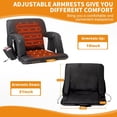 thumbnail image 2 of MOPHOTO Heated Stadium Seats for Bleachers with Back Support, 3 Levels Heating Stadium Seating for Bleachers Seat with Backrest, Armrest, Portable Stadium Chair for Outdoor, 2 of 9