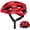 RED-unpublished, variant on ROCKBROS Bike Helmet With Taillight,Integrally Molded Safety EPS+PC Black,Suitable for Cycling and Skating