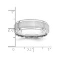 thumbnail image 2 of Mens Brushed Grooved Sterling Silver Band Ring (7mm), 2 of 4