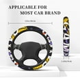 thumbnail image 4 of XMXT Retro Game Handle Pattern Steering Wheel Cover, Elastic Non-Slip Universal Fit Car Decor Accessories Protector for Auto SUV Trucks, 4 of 8