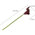 thumbnail image 2 of 20pcs Plum Artificial Calla Lily Silk Fake Flowers 13.5" for Mother's Day Easter Home Kitchen Wedding Decorations New Year Spring, 2 of 5