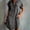 A0180-Gray, variant on QUINDOS Summer Dresses for Women 2025 Beach Short Sleeve Shirt Dress V-neck Denim Dresses Solid Color Button Down Jean Mini Knee Length Dresses for Women