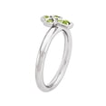 thumbnail image 2 of Ladies Sterling Silver Rhodium Peridot Cross Ring, 2 of 4