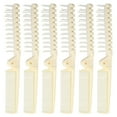 thumbnail image 2 of Peine de cepillo plegable de viaje de 6 uds, peine plegable portátil, cepillo de pelo de doble cabeza, herramientas de peluquería, peine plegable de plástico (Beige), 2 of 5