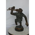 thumbnail image 5 of Nifao Monkey With Trumpet Bronze Statue – Home Decor Sculpture, 24"L x 12"W x 26"H, 5 of 9
