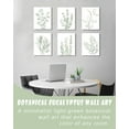 thumbnail image 7 of Drsoum Botanical Eucalyptus Light Green Boho Plant Canvas Framed Wall Art Decor 8"x 10" Set of 6, 7 of 7