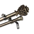 thumbnail image 3 of InStyleDesign  Charlie Adjustable Double Curtain Rod 13/16 inch dia. Satin Nickel 48 to 84 inches Silver Finish, 3 of 5