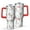 White Christmas Snowman, variant on White Christmas Santa Pattern Tumbler with Handle and Lid,40oz Double Wall Vacuum Insulated Tumbler,Cups Gift for Women and Men