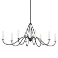 thumbnail image 5 of 52457AVI Kichler Lighting Freesia - 8 Light Linear Chandelier In Homestead Style-18 Inches Tall and 20 Inches Wide-Anvil Iron Finish    -Traditional, 5 of 11