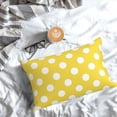 thumbnail image 5 of Pofeuu Yellow And White Polka Dot Print Polyester Microfiber Plush Pillowcases, Super Soft and Cozy Pillow Case Covers with Envelop Closure（Pillow core not included）-14"x20", 5 of 6