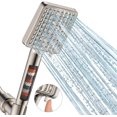 thumbnail image 1 of Filtered Shower Head - 6 Modes High Pressure Handheld Shower Head with Filter Mineral Beads, Detachable Handheld Showerhead Set with 59 inch Stainless Steel Hose (Brushed Nickel), 1 of 6