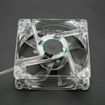 thumbnail image 4 of Ventilador de refrigeración USB de 8 cm con luz colorida y transparente, 5 V, para CPU y PC., 4 of 13
