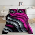 thumbnail image 2 of Homewish Adults Abstract Stripes Lines Full Size Comforter Sets 3-Piece,Gradient Geometric Bedding Comforter Set,Vintage Aesthetic Lightweight Bedding Sets,Lightweight Room Decor,Reversible, 2 of 8