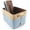 CREAM/LT BLUE, variant on HYGGE + Linen Storage Bin Basket 15.8" x 12.5" x 10" Durable Fabric & Lightweight Design, Storing Toys, Books, Linens, Games, Clothing, Baby Products & More! (2 PACK, WHITE/PURPLE)