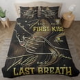 thumbnail image 2 of Lotusprinthandmade Personalized Couple From Our First Kiss Till Our Last Breath Bedding Set (Made in Vietnam) (104x88), Cozy And Stylish Love-Inspired Comforter, 2 of 5