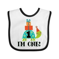 Inktastic First Birthday Turtle 1 Year Old Boys or Girls Baby Bib