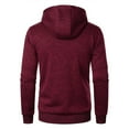 thumbnail image 4 of IYTR Men's Fleece Hoodie Zipper Jacket Long Sleeve Warm Sweatshirt Outdoor Sportwear Black L Wine L, 4 of 4