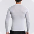 thumbnail image 5 of ZCFZJW Mens Athletic Long Sleeve Shirts Fall Winter Warm Midweight Thermal Running Shirt Crewneck Moisture Wicking Sport Baselayer Tops Gray XXL, 5 of 6