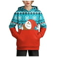 thumbnail image 2 of DHFJKG Sweatshirts Child Toddler Boys Girls Christmas Long Sleeve Cartoon Snowman Prints Warm Hoodie Pullover Tops Kids Round Neck Soft Tops, 2 of 7