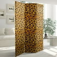 thumbnail image 6 of Oriental Furniture 6 ft. Tall Leopard Print Canvas Room Divider - 3 Panel, 6 of 7