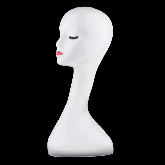 Pelucas Sombreros Bufanda Cabeza De Exhibición, Modelo De Plástico De Cuello Femenino, Modelo De Macarena Pantalla de sombrero de peluca cabeza