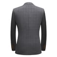 thumbnail image 2 of 3 Piece Suit Men Slim Fit Men's Suits Double Breasted Suits for Men Blazer Solid Wedding Party Suit + Vest + Pants Suit, 2 of 8