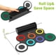 thumbnail image 3 of IWORD Juego de batería electrónica, almohadilla de práctica de batería enrollable, kit de batería midi con conector para auriculares, altavoz incorporado, pedales de batería, baquetas, 10 horas de tie, 3 of 5