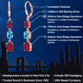 thumbnail image 2 of Gem Stone King 18K Rose Gold Plated Silver Ruby Red Mystic Topaz 3 Stone Dangle Earrings for Women (5.60 Cttw, Gemstone Birthstone, Oval 8X6MM, 7X5MM and 6X4MM), 2 of 6